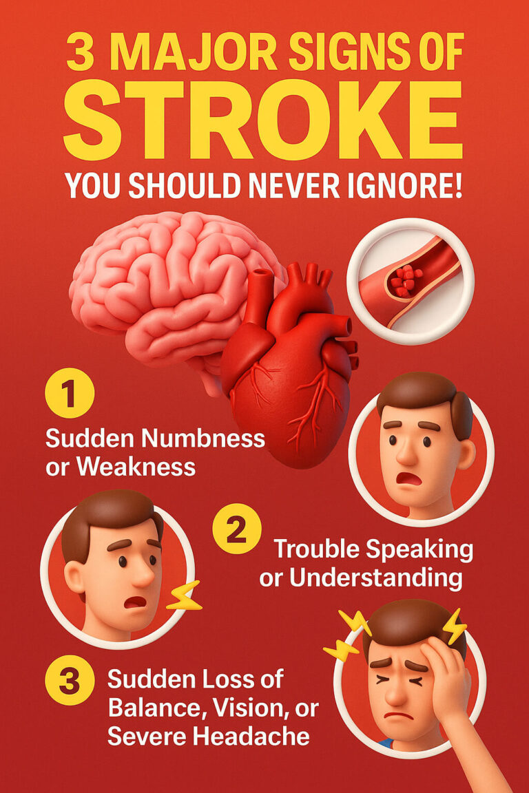 3 Major Signs of a Stroke You Should Never Ignore